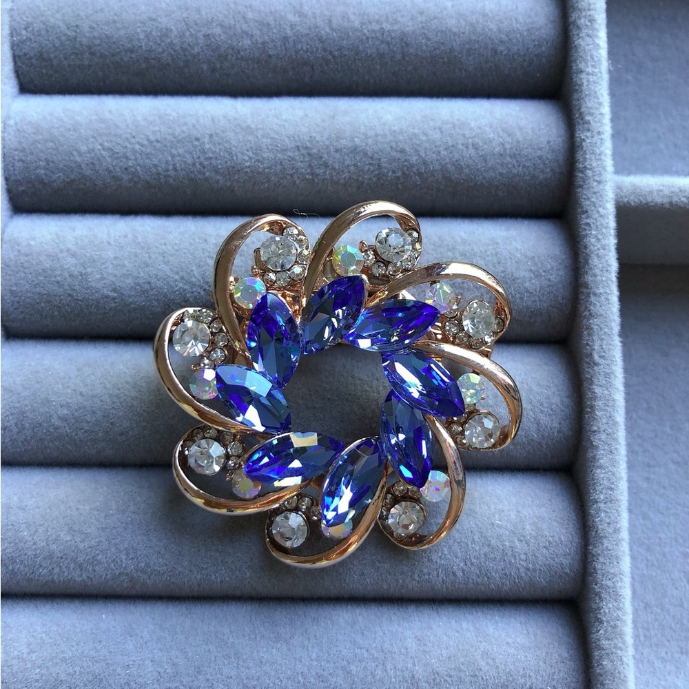 🌟🌟Elegant Blue and Gold Brooch